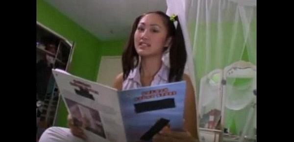  Stupid Schoolgirl Lesbian Teenage Babysitter Gets Wet When She Reads